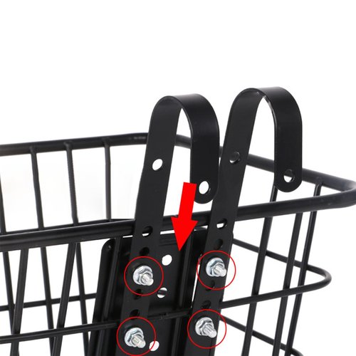 Alomejor bicycle basket hook, heavy duty adjustable front bike hook with dual hooks mounting hardware for cyclists commuters shopping errands touring