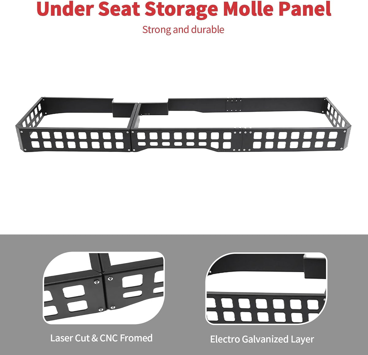 Linskip Under Seat Storage Compatible with 2014-2018 Chevy Silverado & GMC Sierra 1500 & 2015-2019 2500HD 3500HD, Modular Storage Solution with MOLLE Panel for Organized Utility, Underseat Organizer