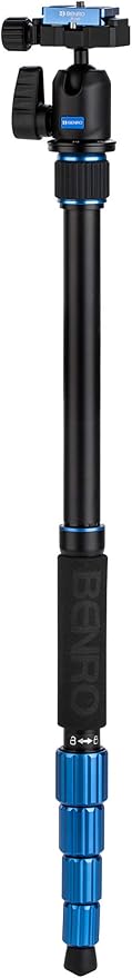 Benro Slim Travel Aluminum Tripod Kit – Lightweight 5-Section Tripod