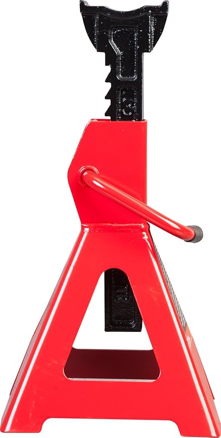 BIG RED T46202 Torin Steel Jack Stands: 6 Ton (12,000 lb) Capacity, Red, 1 Pair