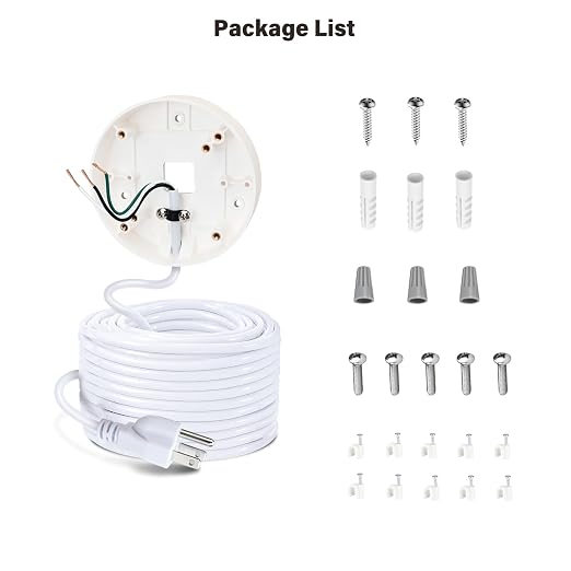 Power Cable and Plug-in Mount for Floodlight Cams Compatible