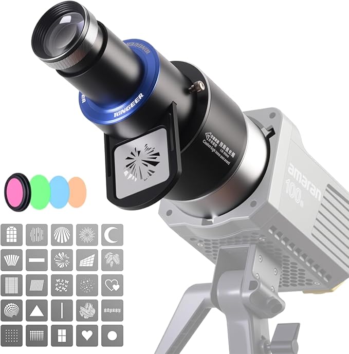 Bowens Mount Projector Attachment, Spotlight Optical Snoot Photography kit