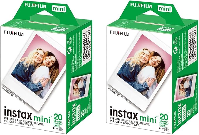 FUJIFILM INSTAX Mini 12 Instant Film Camera | Clay White Bundled