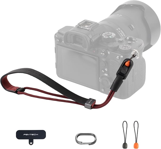 PGYTECH Camera Wrist Strap Slim Vintage Style, Adjustable Quick Release