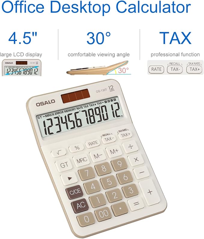 Pendancy 12 Digit Office Calculator Desktop