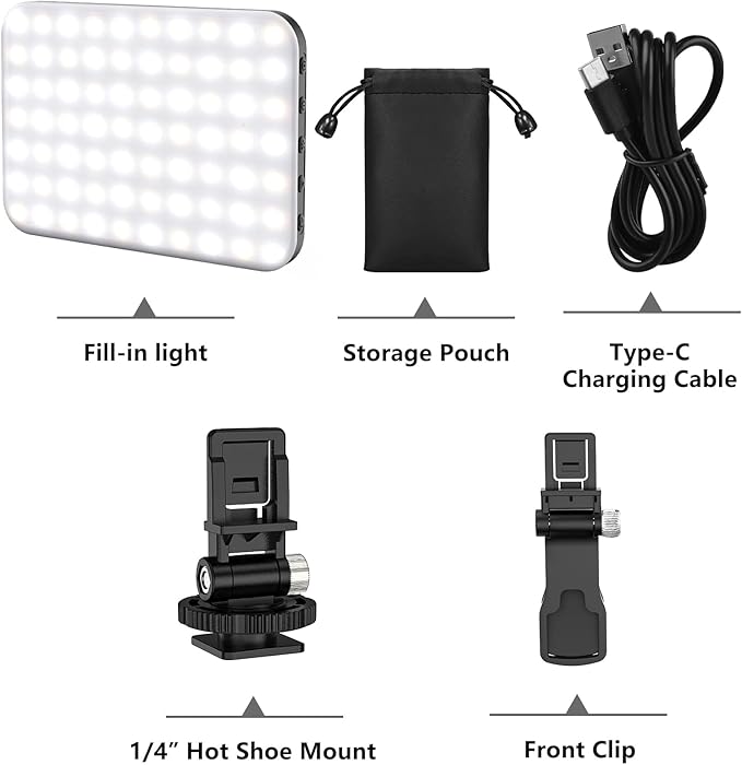 Hagibis RGB Video Light, 360° Full Color Selfie Light LED Camera Light