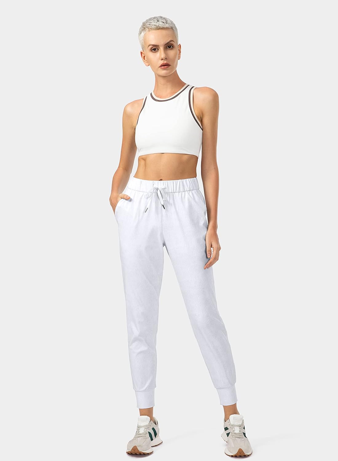 SANTINY Women's Joggers - Comfortable Drawstring Sweatpants with Pockets for Lounge & Workout