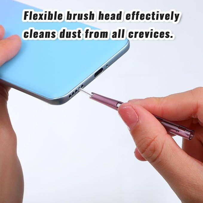 10Pcs Cell Phone Cleaning Kit, Dual Head Anti-Clogging Nylon Brushes Hook