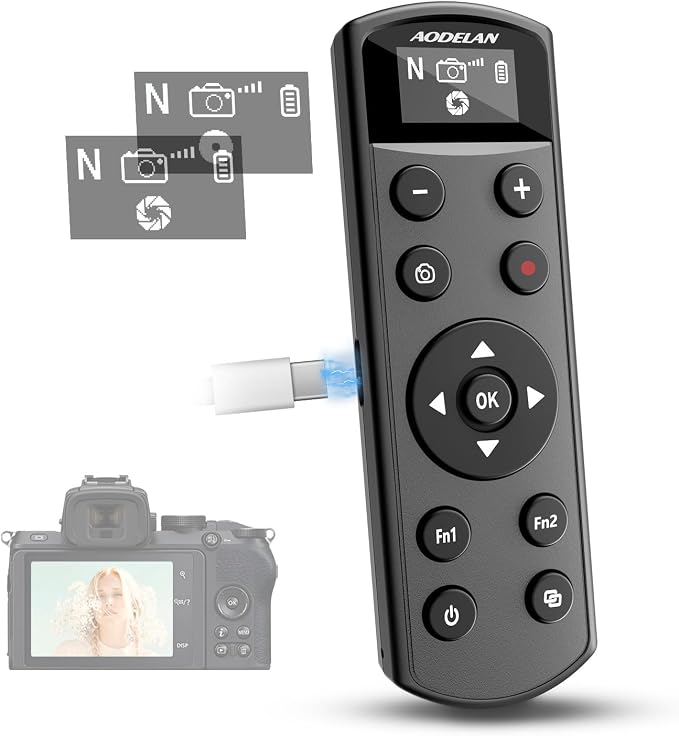 Remote Control for Nikon Camera, USB-C Rechargeable Wireless Shutter Release