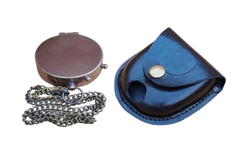 Engraved Brass Compass with Leather Case – “Trust in the Lord” Scripture Compass Gift for Men | Graduation, Confirmation, Baptism & Communion Religious Gift, Proverbs 3:5-6