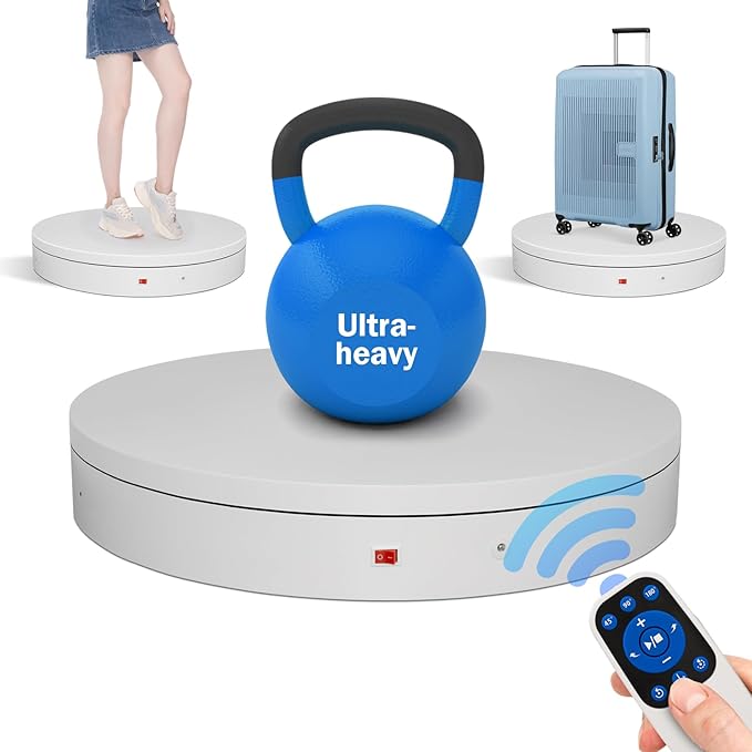 15.8In Remote Large Motorized electric turntable Rotating platform Photography