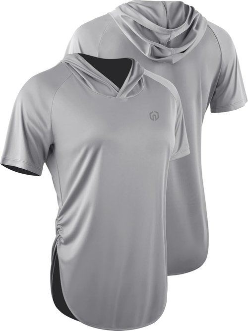 NELEUS Women's Hooded Athletic Running Shirts - 3 Pack for Ultimate Comfort & Performance