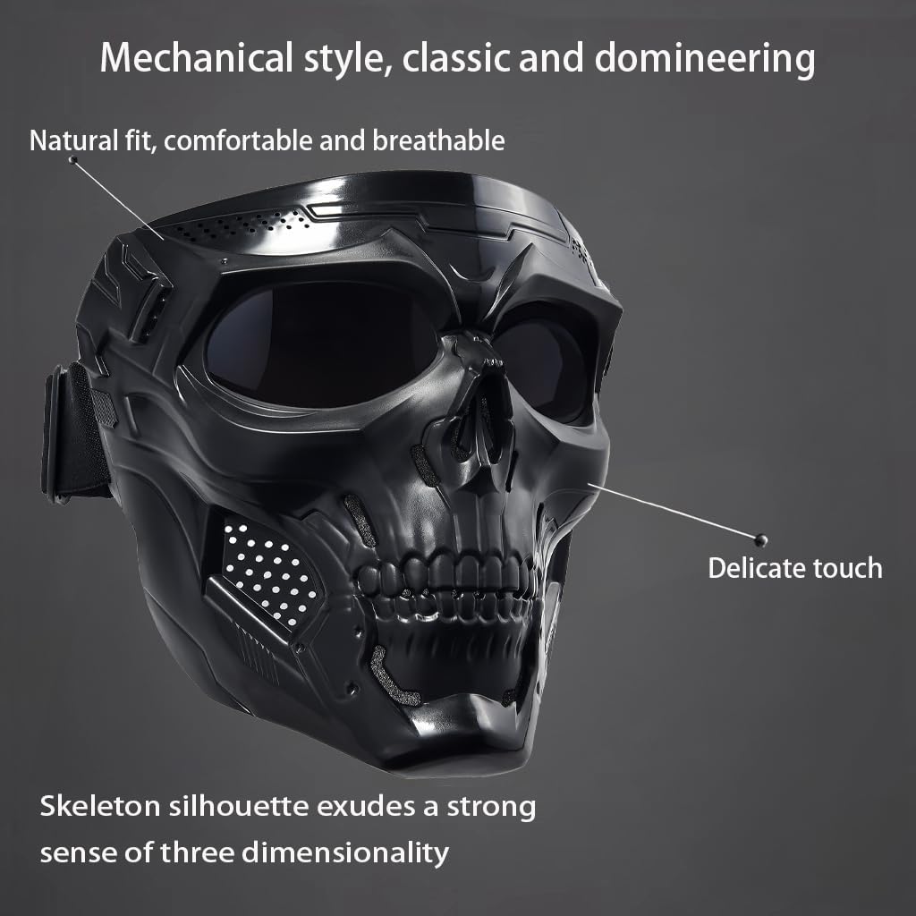 Skiennix Motorcycle Face Mask - Full Face Protection with Dirt Bike Goggles for Men & Women