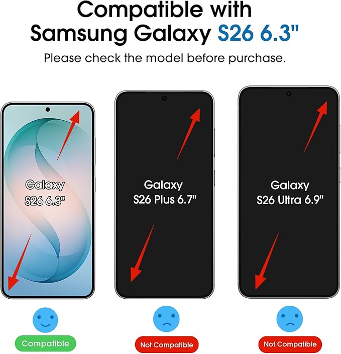 amFilm Auto-alignment OneTouch for Samsung Galaxy S26 6.3'' Screen Protector +