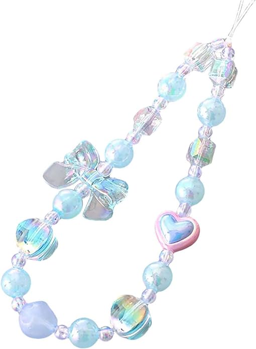 Beaded Phone Charm Lanyard Strap Girly Style Fixed Beads Pearl Lanyards