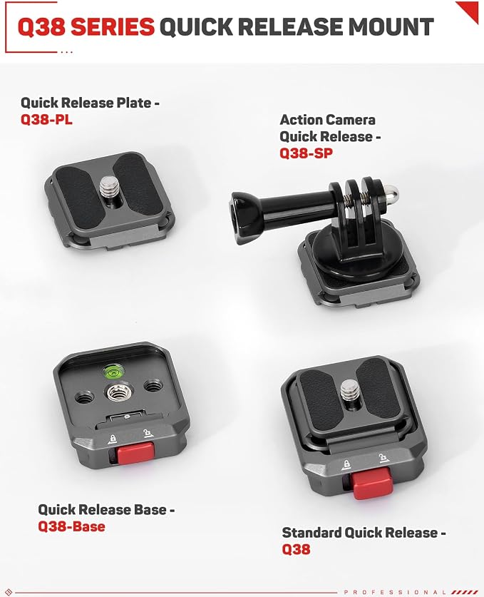 IFOOTAGE Q38 Quick Release Plate, Camera Quick Release Tripod Mount Adapter
