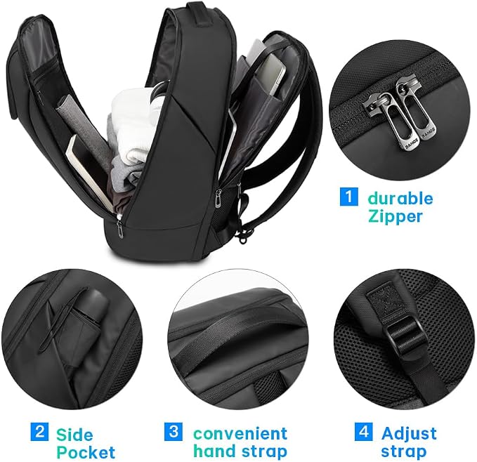 BANGE Business Smart Backpack Waterproof fit 15.6 Inch Laptop Backpack