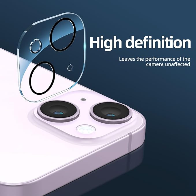 NEW'C 3x for iPhone 14 Screen Protector+ 3x Camera Lens Protector, Sensor