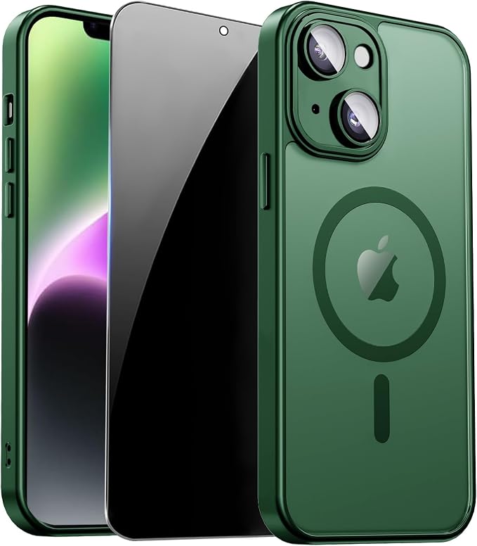for iPhone 14 Plus Case with Privacy Screen Protector and Camera Protection