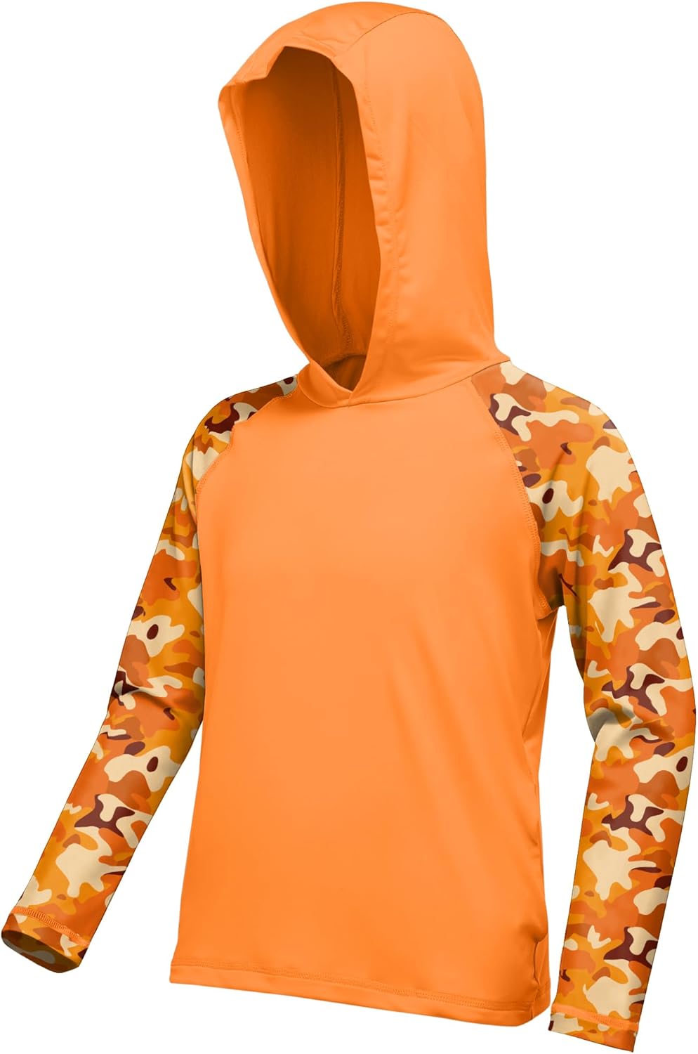 Skiennix Boys Rash Guard Swim Hoodie - UPF 50+ UV Protection Long Sleeve Fishing Shirt | Kids SPF Water Shirt