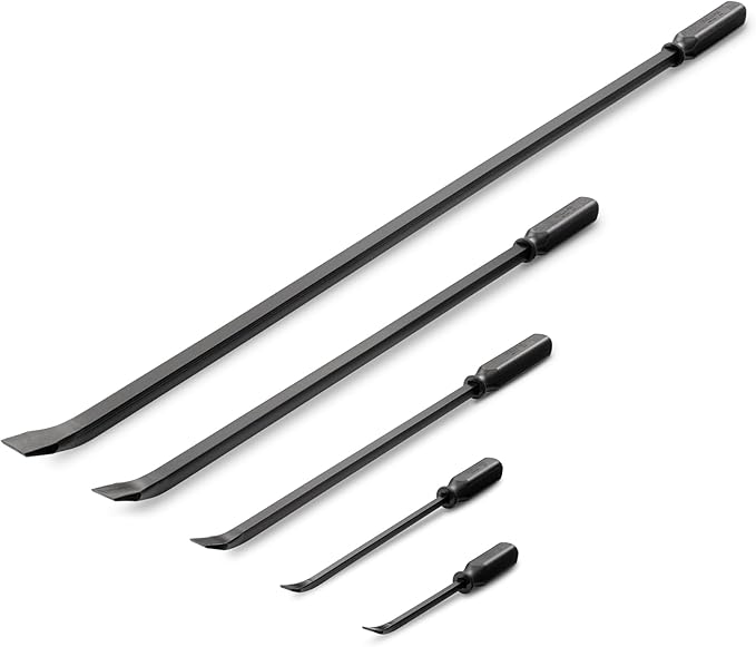 TEKTON Angled End Handled Pry Bar Set, 5-Piece (12, 17, 25, 36, 45 in.) | LSQ90505 | Made in USA