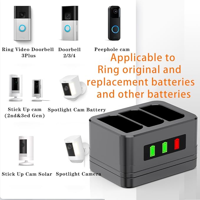 3-Slot Charger/Charging Dock, Suitable