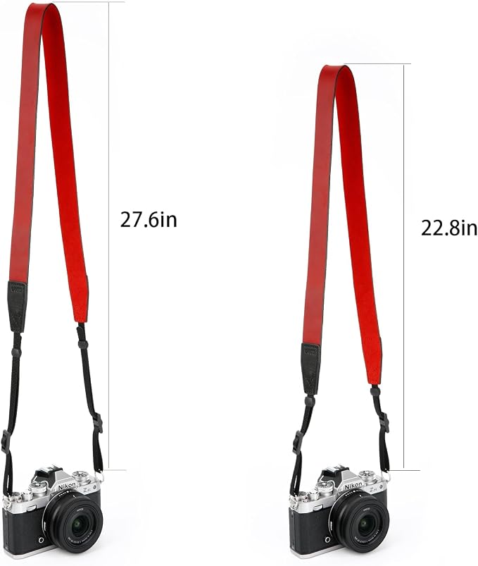 Crazy Horse Leather Camera Strap, Vintage Camera Strap, Adjustable Camera Neck