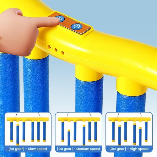 Auiepet Reflective Drop Stick Game Set - Hand Eye Coordination Reflex Training Toy | 3 Speed Modes, Yellow