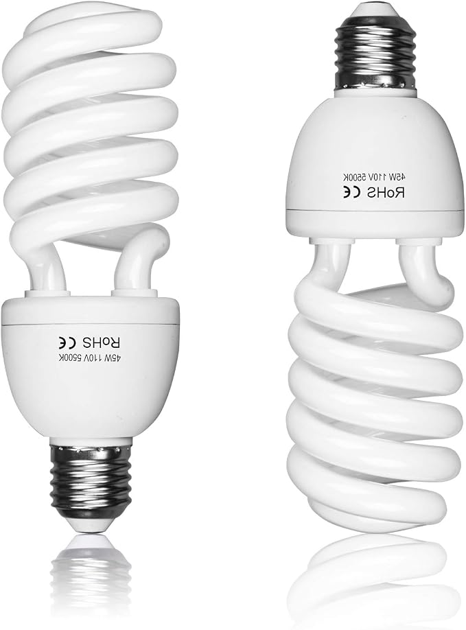 EMART Full Spectrum Light Bulb, 2 x 45W 5500K Spiral CFL Daylight