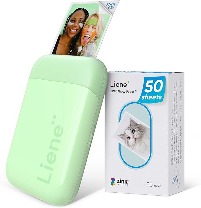 Liene Pearl K100 Photo Printer, 2x3” Mini Portable Instant Phone Printer 50