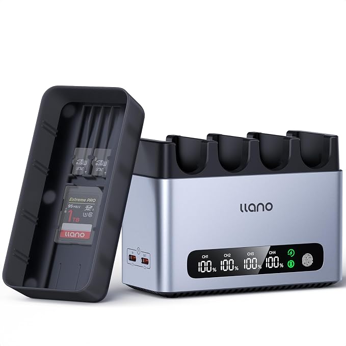 llano 65W 4-Slot NP-FZ100 Battery Charger