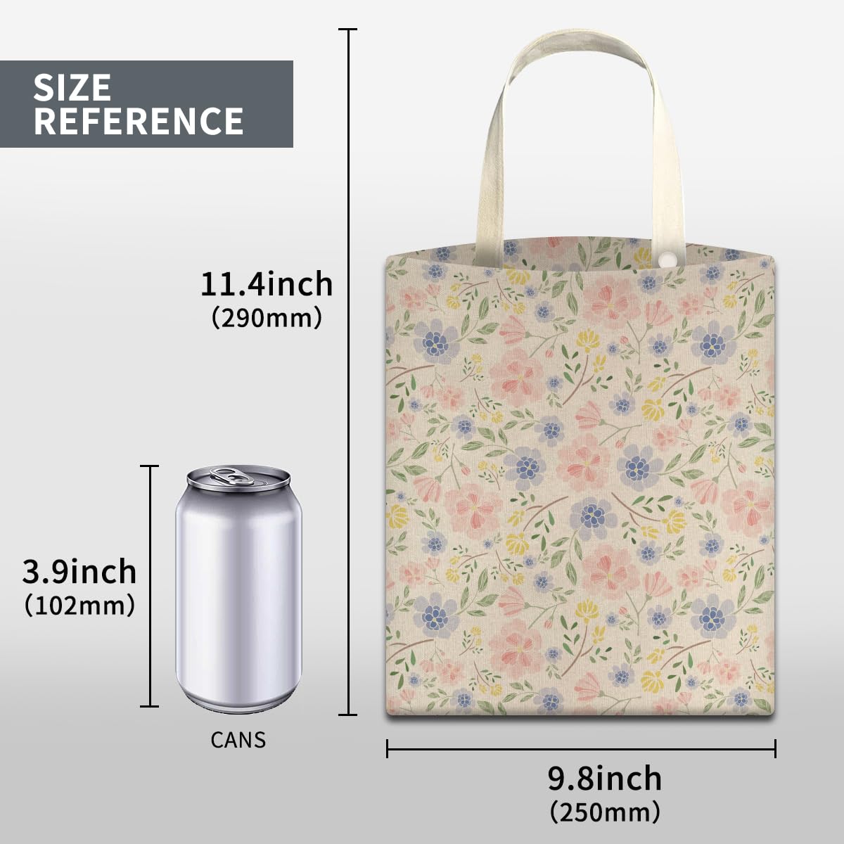 Car Trash Can, Cute Car Trash Bag, Hanging Car Organizer and Storage Bag, Trash Bin for Car Accessories, Vehicle, Travelling, Camping Cute Pastel Floral