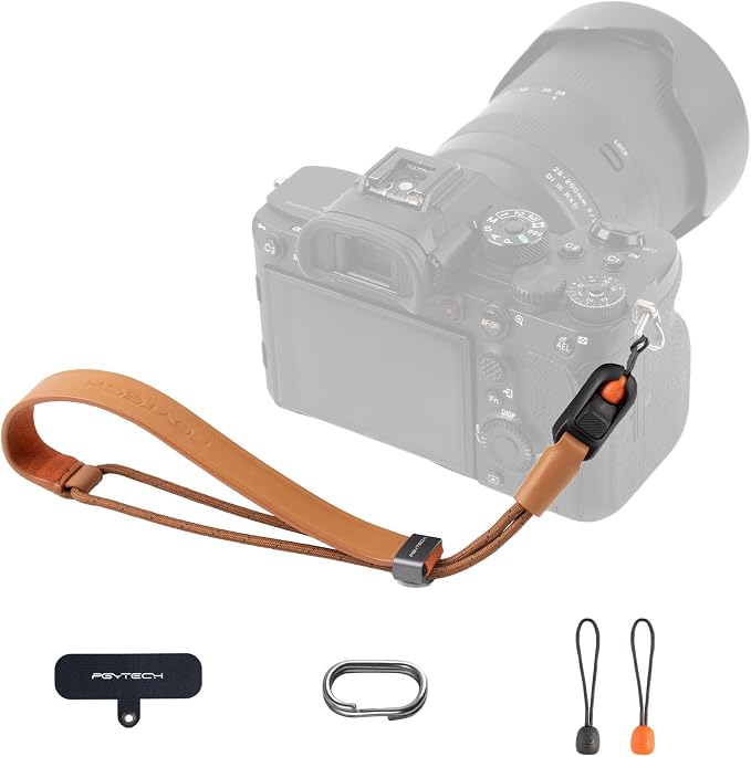 PGYTECH Camera Wrist Strap Slim Vintage Style, Adjustable Quick Release
