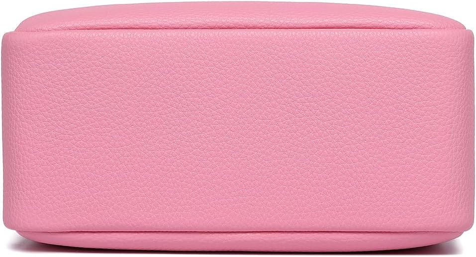 Travel Makeup Bag, Ring Clasp Wristlet Organizer (Azalea Pink)