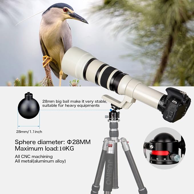 Koolehaoda Mini Ball Head with Arca Quick Release Plate, 360° Panoramic | Φ28mm