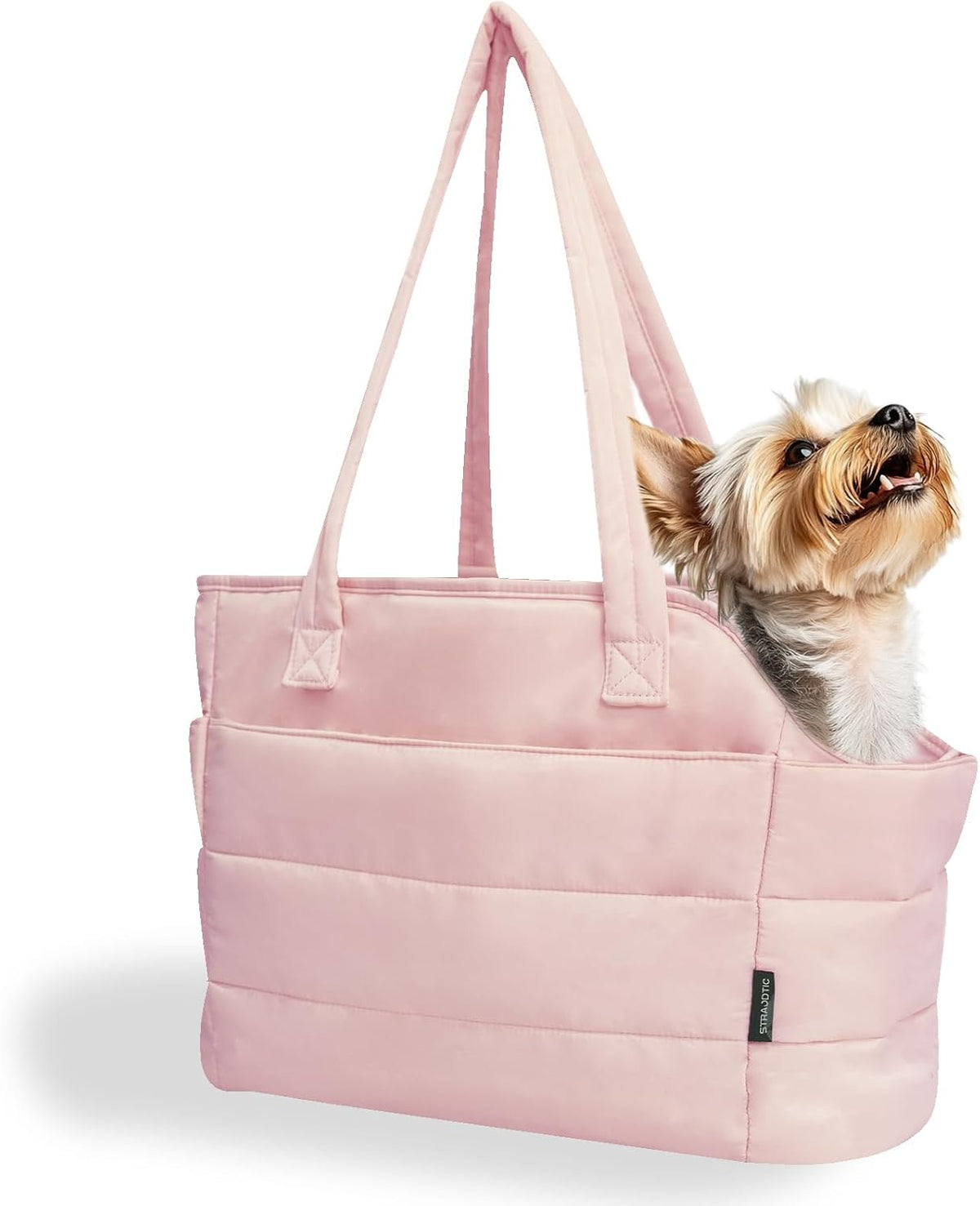 Lightweight Puffy Dog Purse Carrier for Small Dogs, Pink