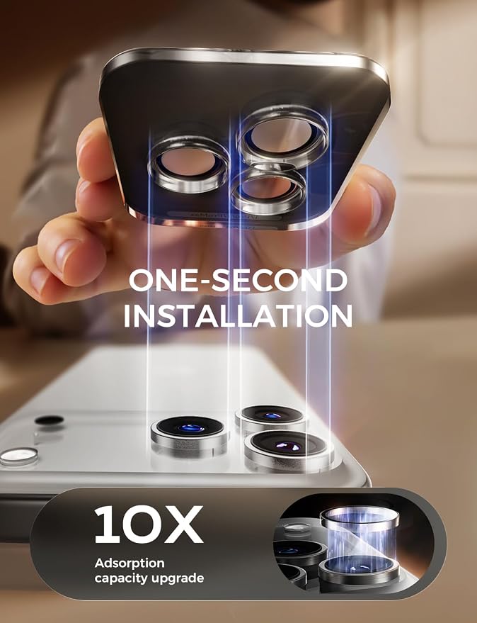 MAGIC JOHN for iPhone 17 Pro Max/17 Pro Camera Lens Protector 9H Aerospace