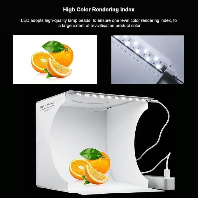 Mini Photo Studio Light Box, PULUZ Portable Folding Photography Lighting Tent