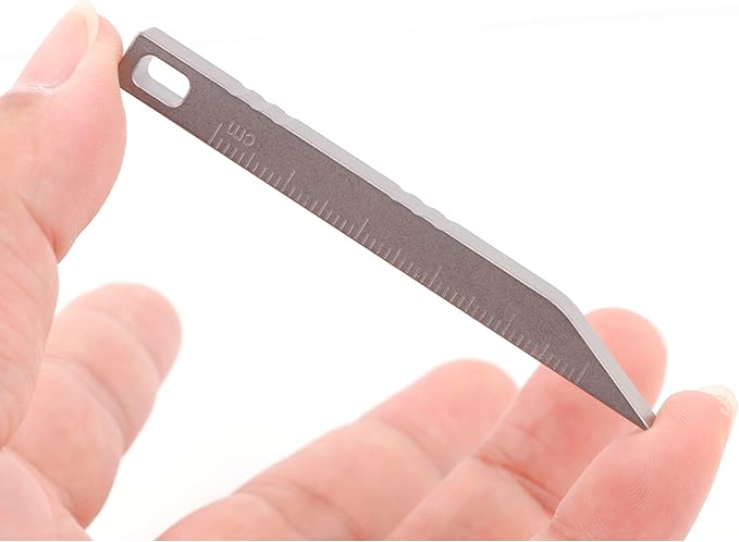 Pry Bar Mini Titanium Pry Bar Keychain with CM Unit Scale Package/Can Opener for Everyday Carry