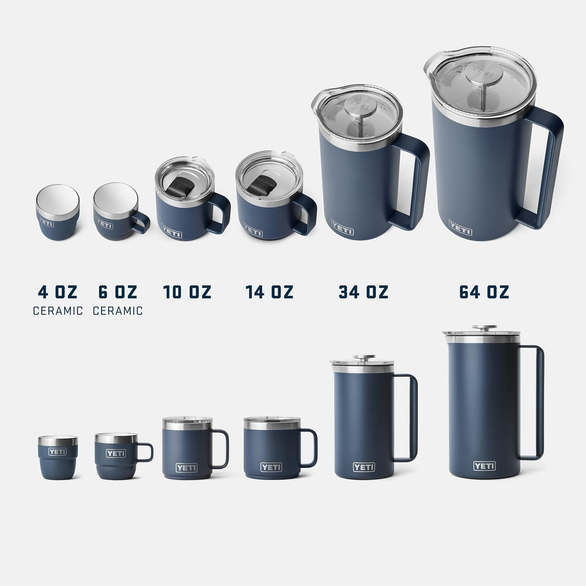 YETI Rambler 14 oz Ceramic Lined Mug - Vacuum Insulated Stainless Steel with MagSlider Lid | Cherry Blossom