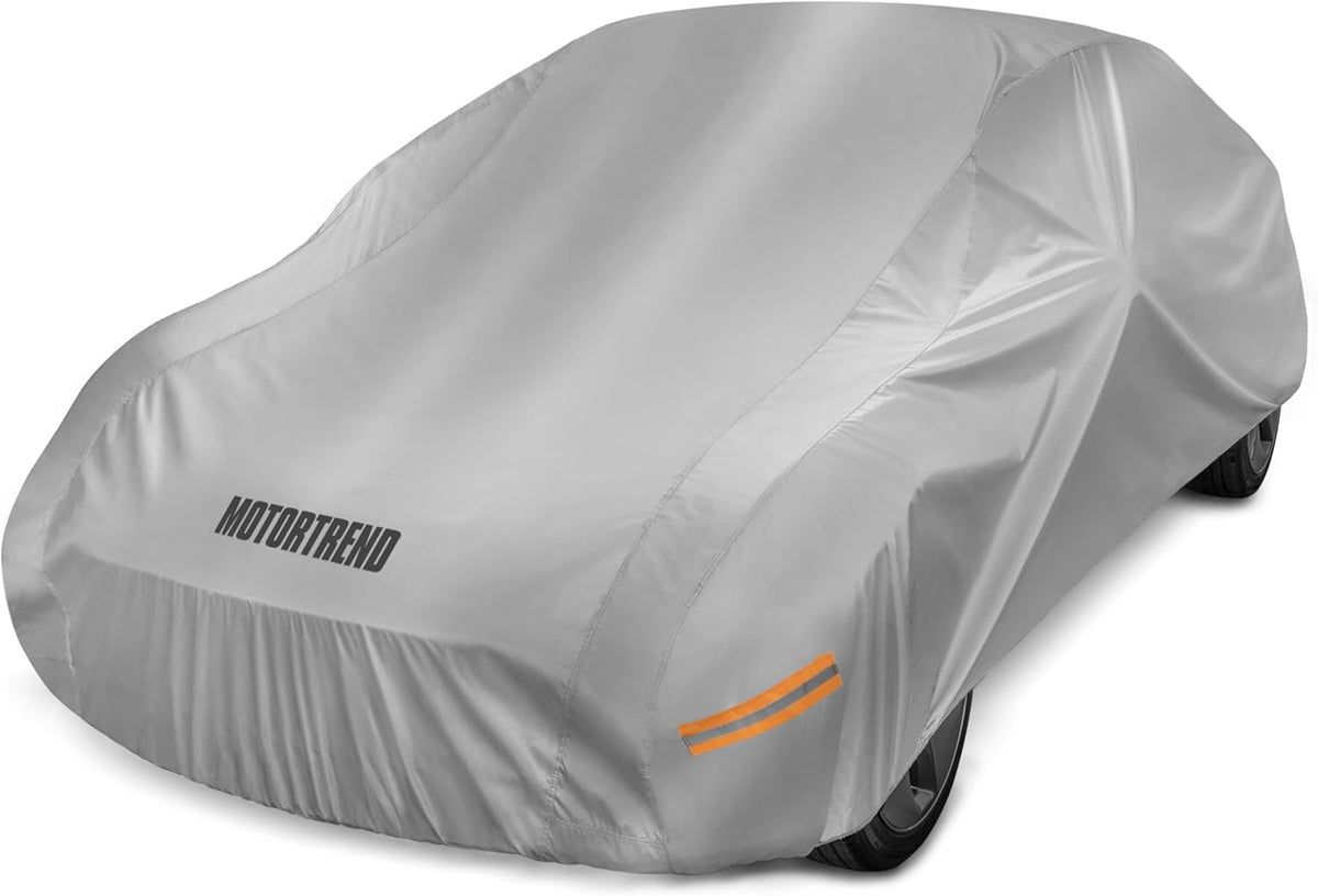 Motor Trend SafeKeeper Heavy Duty Car Cover Waterproof All Weather, Multi-Layered Truck SUV Car Cover for Snow Rain Sun UV Protection, Full Exterior Car Covers for Automobiles (Fits up to 210" Length)