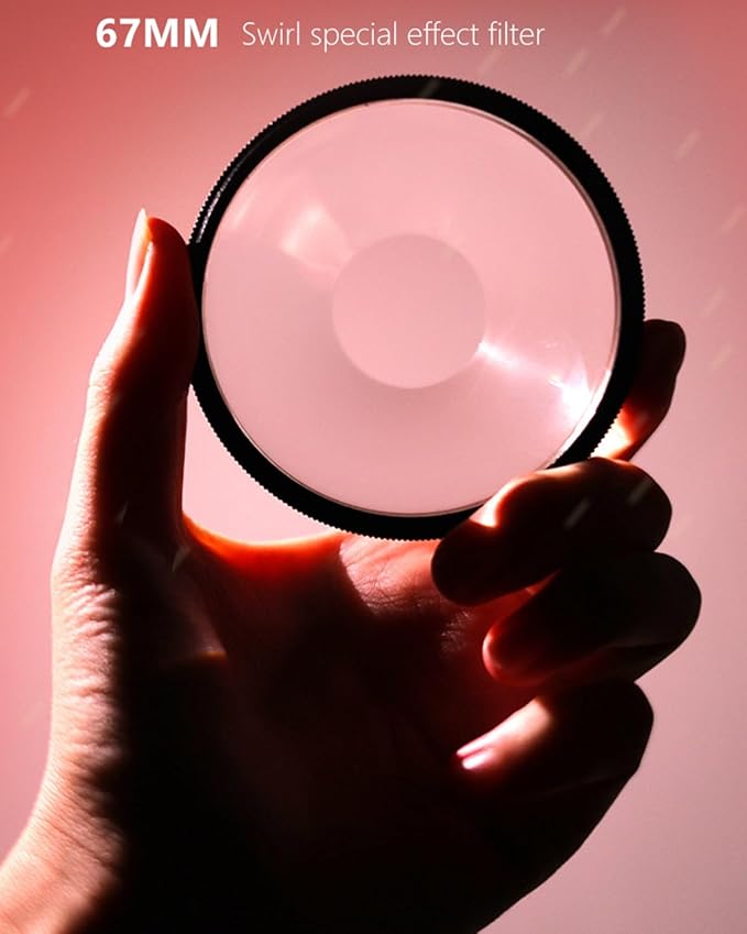 Camera Vortex Effect Filter, 67MM Prism Film Special Effects Glass Lens