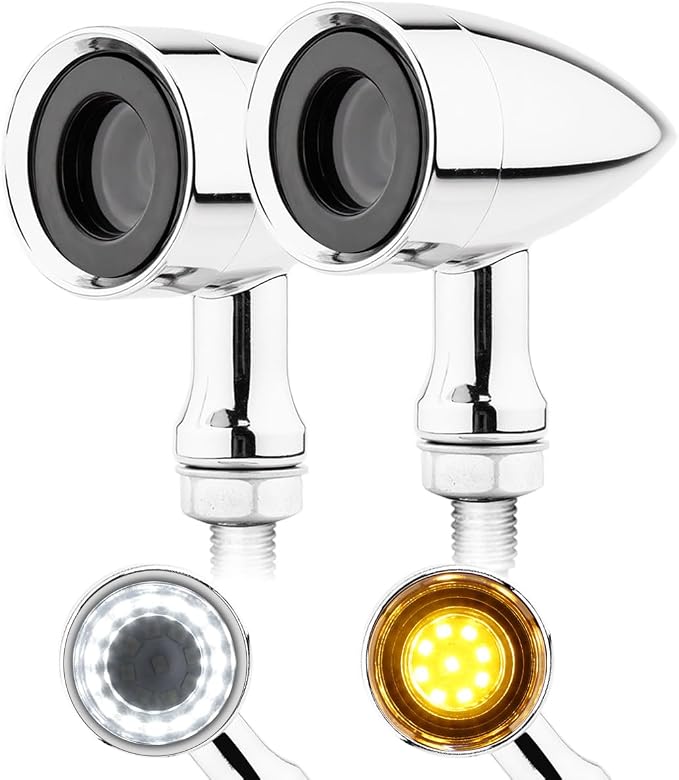 TSUNG Universal Motorcycle LED Turn Signals Lights Small Bullet Front Rear