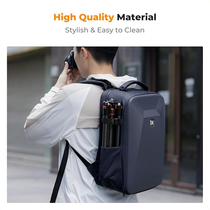 K&F CONCEPT Camera Backpack, Hardshell Photography DSLR Camera Bag