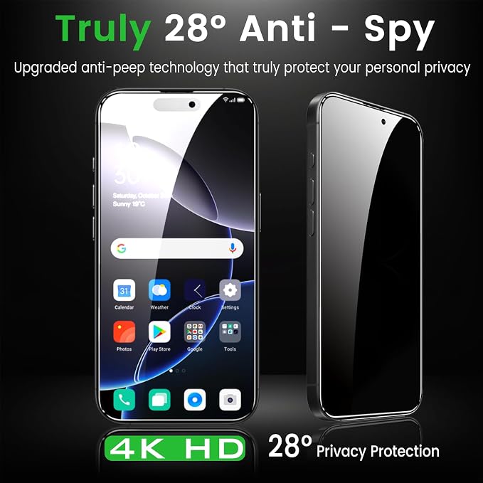 Romkasi 4 Pack Privacy Screen Protector