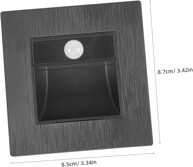 Mikinona Motion Sensor Recessed Led Step Light Soft Lighting for Stairs Aisles Automatic Activation with Sensor Modern Embedded Design for Indoor Outdoor Safety