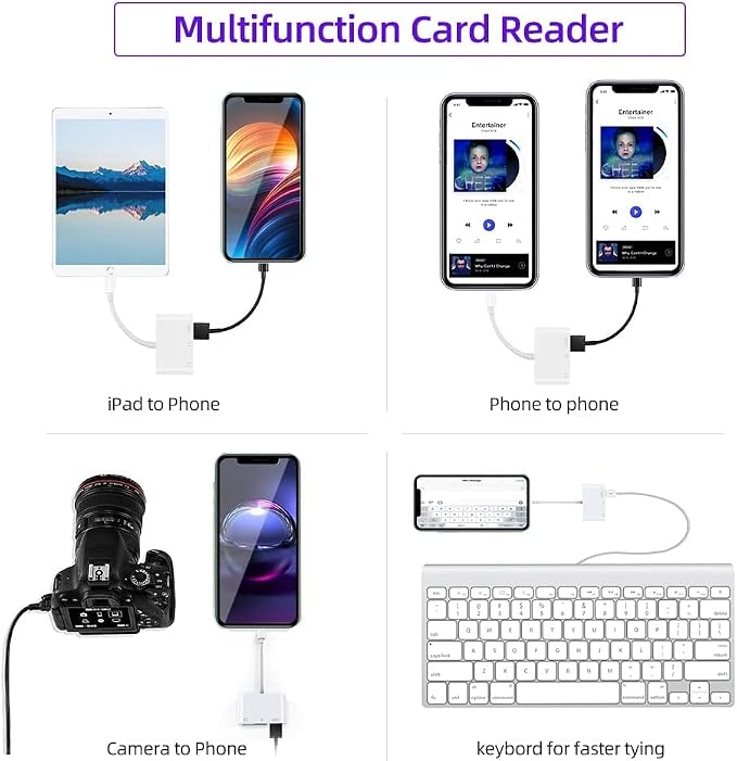 RayCue USB C to Micro SD TF Memory Card Reader, 3-in-1 USB C Camera Card Reader