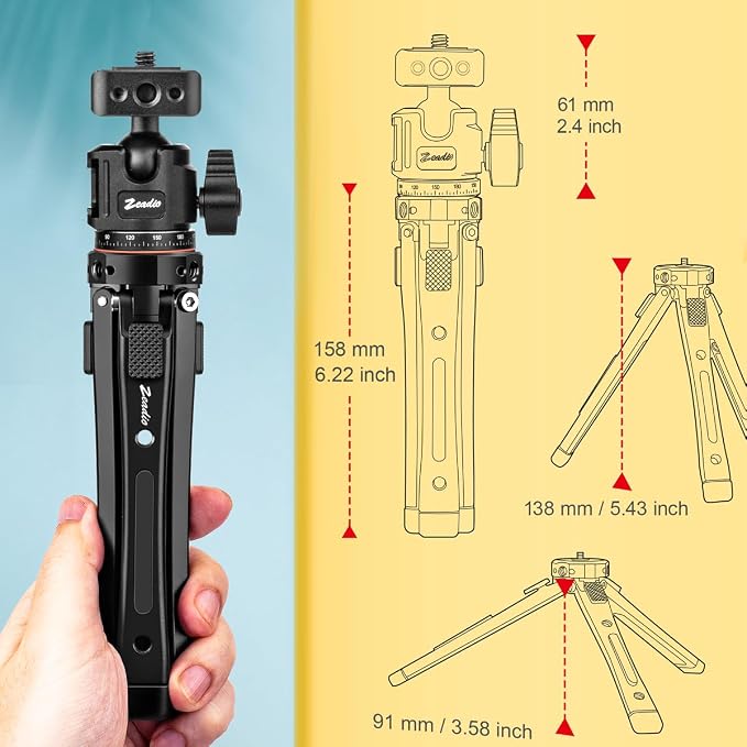 Zeadio Heavy Duty Metal Tripod Kit: