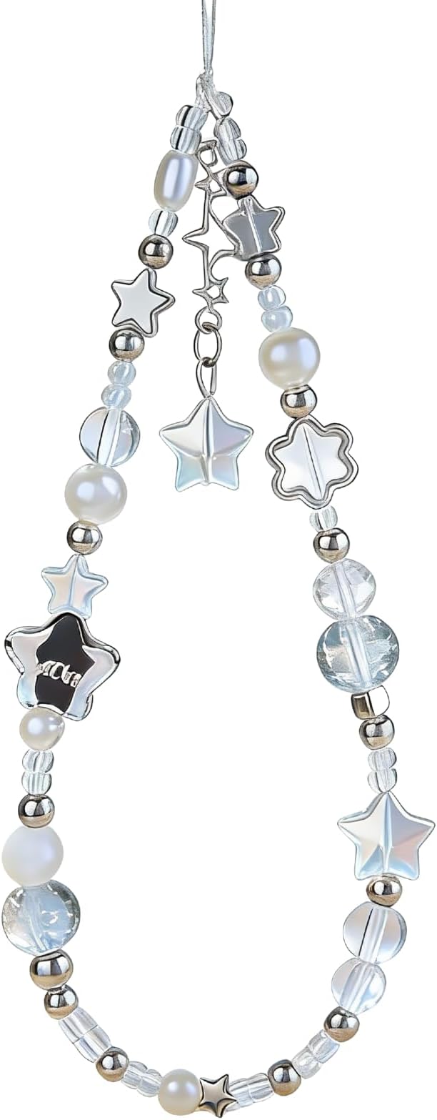 Cute Beaded Camera Wrist Strap for Phone, Digital Camera Charm Lanyard
