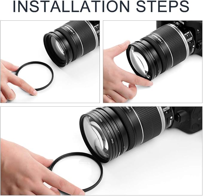 55mm Close-up Filter Kit 4 Pieces Macro Filter Accessory Close-up Lens Filter